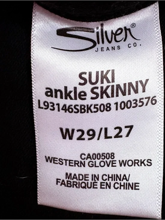50% OFF BUNDLE Women's Black Silver Brand SUKI ankle SKINNYJeans - S 29 - Picture 2 of 5